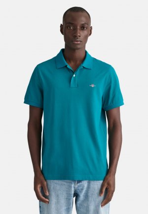 Рубашка-поло SHIELD GANT, цвет ocean turquoise Gant