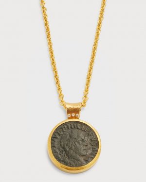 Мужское ожерелье с подвеской из смешанных золотых монет Gurhan
