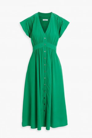Платье миди Evie из лиоцелла и хлопка Iris & Ink, зеленый INK