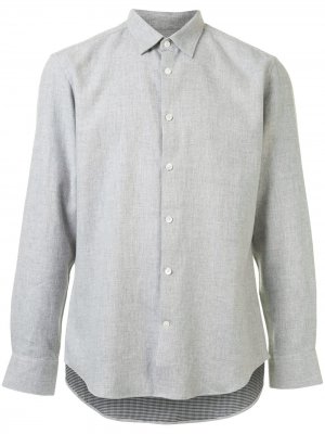 Фланелевая рубашка с заостренным воротником Gieves & Hawkes. Цвет: серый