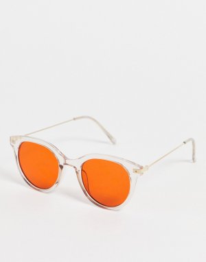 Круглые оранжевые солнцезащитные очки -Оранжевый цвет Jeepers Peepers