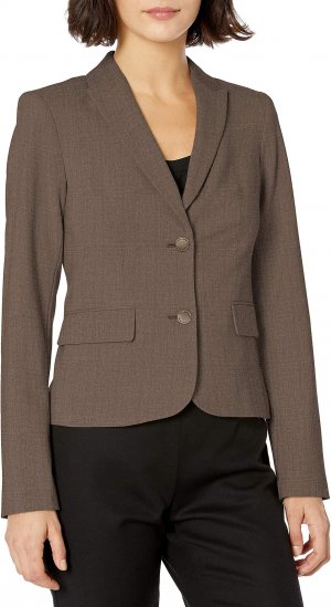 Женский пиджак Lux на двух пуговицах (миниатюрного, стандартного и большого размера) , цвет Heather Taupe Calvin Klein