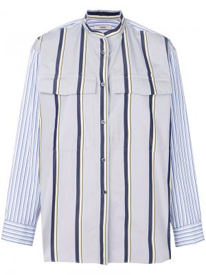 Striped mandarin collar shirt Odeeh. Цвет: серый
