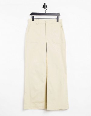 Бежевые брюки с широкими штанинами Tuva-Коричневый цвет Dr Denim
