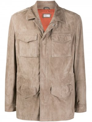 Куртка с карманами Brunello Cucinelli. Цвет: нейтральные цвета