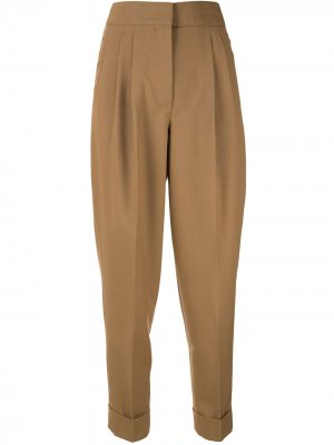 Укороченные брюки со складками Casasola. Цвет: коричневый