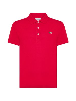 Теннисная рубашка-поло из сверхлегкого хлопка., красный Lacoste. Цвет: красный