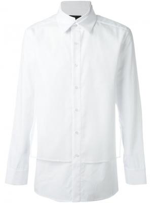 Рубашка с прозрачным слоем D-Gnak. Цвет: белый