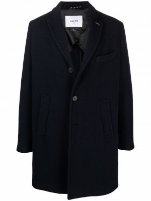 Шерстяное однобортное пальто Paltò. Цвет: черный