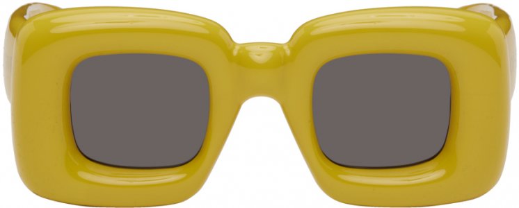 Желтые завышенные солнцезащитные очки Loewe