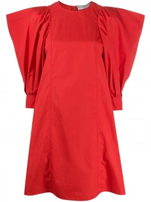 Платье с объемными плечами Givenchy. Цвет: красный