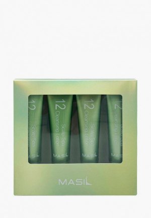Пилинг для кожи головы Masil Очищающий лосьон 12 Scalp Spa Cleansing Lotion , 4 шт. х 15 мл. Цвет: зеленый