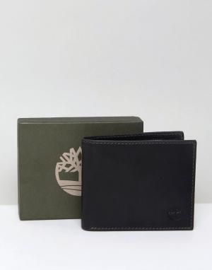Черный кожаный бумажник с кармашком для монет Grafton Timberland. Цвет: черный