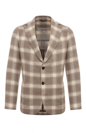 Шерстяной пиджак Circolo 1901. Цвет: коричневый