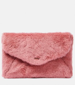 Клатч тедди из альпаки, шерсти и шелка , розовый Max Mara
