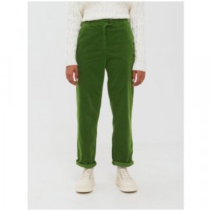 Брюки чинос , прямой силуэт, повседневный стиль, карманы, размер 42, зеленый UNITED COLORS OF BENETTON. Цвет: зеленый