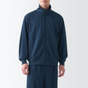 Спортивная куртка с УФ-разрезом MUJI, темно-синий Muji. Цвет: синий