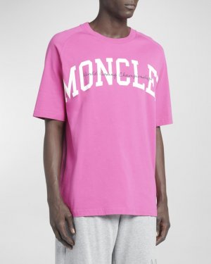 Мужская боксерская футболка из хлопкового джерси с логотипом Moncler