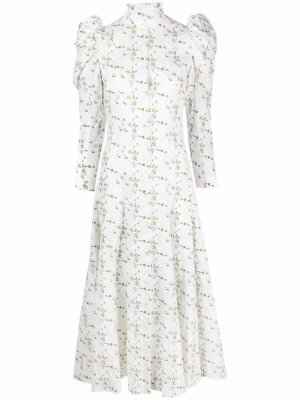 Платье-рубашка с объемными рукавами Philosophy Di Lorenzo Serafini. Цвет: белый