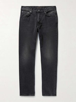 Зауженные органические джинсы Steady Eddie II NUDIE JEANS, черный Jeans