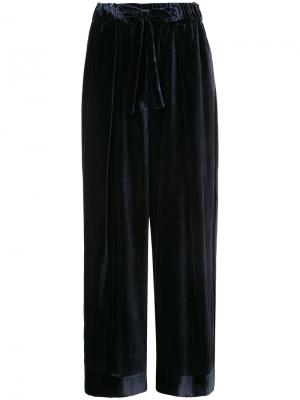 Широкие брюки с завышенной талией Estnation. Цвет: синий