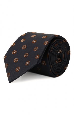 Шелковый галстук Canali. Цвет: чёрный