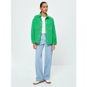 Джинсовая куртка  демисезонная, размер 42(XS), зеленый Zarina. Цвет: зеленый/зелeный