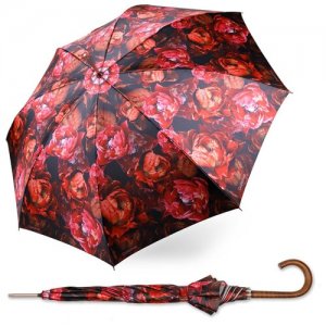 Зонт-трость, красный, черный Goroshek. Цвет: красный/черный