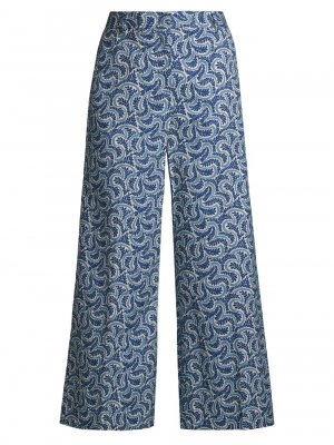 Укороченные широкие брюки Stegola Paisley , синий Weekend Max Mara