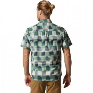 Рубашка с короткими рукавами Grove Hide Out мужская , цвет Black Spruce IKAT 3 YD Plaid Mountain Hardwear