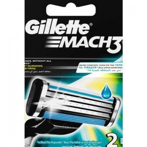 Сменные лезвия Mach3, 2 шт. в упаковке Gillette
