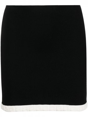 Мини-юбка с жаккардовым логотипом Alexander Wang. Цвет: черный