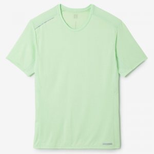 Мужская беговая рубашка с короткими рукавами, светло-зеленая KALENJI, цвет gruen Kalenji