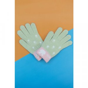 Перчатки , размер 4-6 лет, мультиколор Lucky Bear. Цвет: микс/зеленый