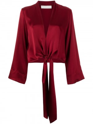 Блузка с завязками Michelle Mason. Цвет: красный