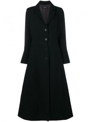 Однобортное расклешенное пальто Andrea Ya'aqov. Цвет: черный