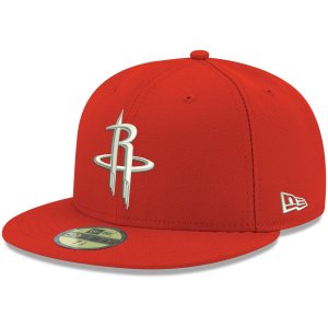Мужская облегающая шляпа New Era Red Houston Rockets цвета 59FIFTY официального
