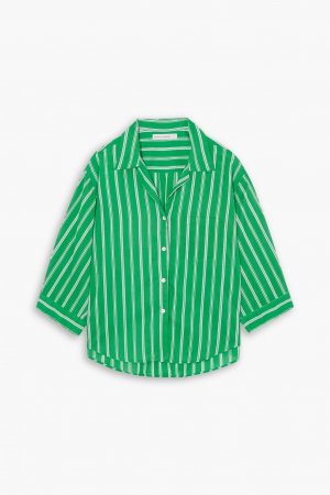 Рубашка Paradise в полоску из хлопковой вуали FAITHFULL THE BRAND, зеленый Brand