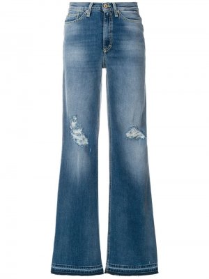 Расклешенные выбеленные джинсы Dondup. Цвет: синий