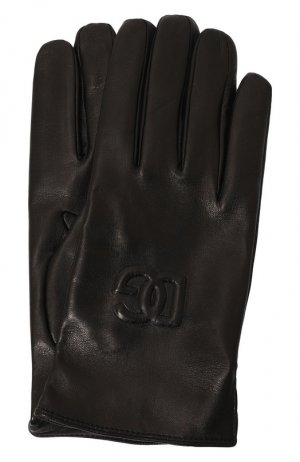 Кожаные перчатки Dolce & Gabbana. Цвет: чёрный
