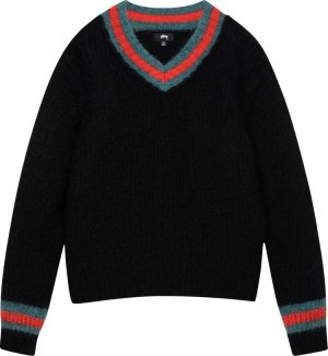 Свитер Mohair Tennis Sweater 'Black', черный Stussy