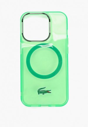 Чехол для iPhone Lacoste 15 Pro, с MagSafe. Цвет: зеленый