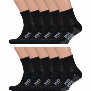 Носки , 10 пар, размер 25, черный PARA socks. Цвет: черные/черный
