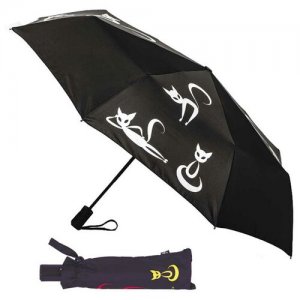 Зонт Flioraj Тайные знаки,кошки 210201 FJ. Цвет: черный
