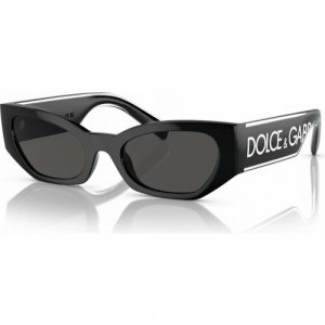 Солнцезащитные очки DOLCE & GABBANA, кошачий глаз, оправа: пластик, с защитой от УФ, для женщин, черный Gabbana. Цвет: черный