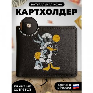 Визитница KUP014, гладкая, коричневый, черный RUSSIAN HandMade. Цвет: черный