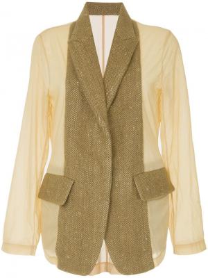 Пиджак с панелями Uma Wang. Цвет: коричневый