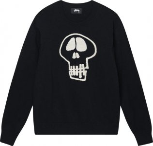 Свитер Skull Sweater 'Black', черный Stussy