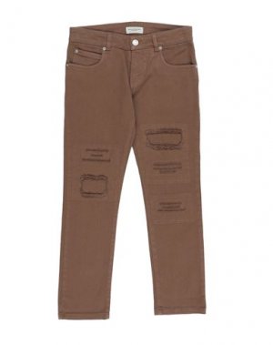 Джинсовые брюки PAOLO PECORA. Цвет: коричневый