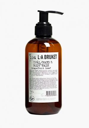 Мыло La Bruket жидкое, GRAPEFRUIT LEAF Hand & Body Wash 250 мл. Цвет: прозрачный